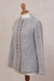 Alpaca blend sweater jacket, 'Morning Muse in Grey' - Grey Alpaca Blend Sweater Jacket from Peru (image 2c) thumbail