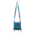Suede sling bag, 'Lively Spiral in Turquoise' - Handcrafted Suede Sling in Turquoise from Peru (image 2a) thumbail
