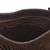 Wildleder-Tragetuch, „Lebhafte Spirale im Kaffee“. - Handgefertigtes Wildledertuch in Kaffee aus Peru