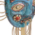 Copper and bronze mask, 'Greetings' - Oxidized Copper Decorative Mask with Flowers Statuette (image 2e) thumbail