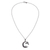 Sterling silver pendant necklace, 'Fairy tale Night' - Sterling Silver Crescent Moon and Stars Pendant Necklace thumbail