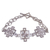 Sterling silver pendant link bracelet, 'Dazzling Inca Cross' - Chakana Inca Cross Sterling Silver Pendant Link Bracelet thumbail