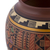 Ceramic decorative vase, 'Secrets of Ollantaytambo' - Inca Motif Ceramic Decorative Vase from Peru