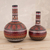 Ceramic decorative vases, 'Ceremonial Rites' (pair) - Two Handcrafted Ceramic Decorative Vases from Peru (image 2b) thumbail
