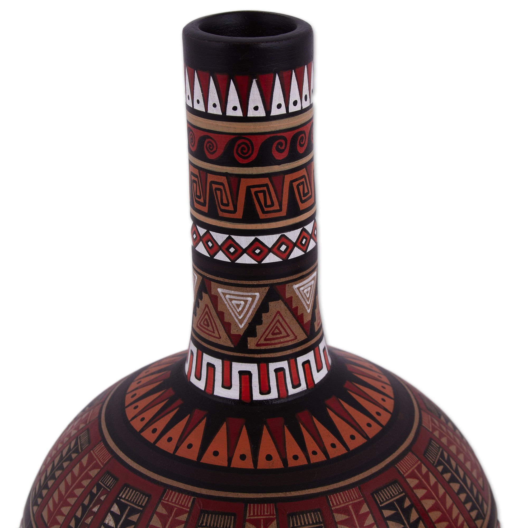 Two Handcrafted Ceramic Decorative Vases from Peru Ceremonial Rites NOVICA