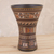 Jarrón decorativo de cerámica, 'Sacred Kero' - Jarrón decorativo de cerámica tradicional de estilo Inca del Perú