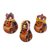 Gourd figurines, 'Three Kings' - Owl Three Kings Gourd Figurines from Peru (Set of 3) (image 2b) thumbail