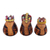 Gourd figurines, 'Three Kings' - Owl Three Kings Gourd Figurines from Peru (Set of 3) (image 2c) thumbail