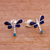 Lapis lazuli and chrysocolla stud earrings, 'Night Dragonflies' - Lapis Lazuli and Chrysocolla Dragonfly Earrings from Peru