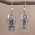 Sterling silver dangle earrings, 'Cuzco Couple' - Cuzco Couple Sterling Silver Dangle Earrings from Peru