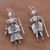 Sterling silver dangle earrings, 'Cuzco Couple' - Cultural Sterling Silver Dangle Earrings from Peru