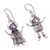 Sterling silver dangle earrings, 'Cuzco Love' - Sterling Silver Dangle Earrings of Andean People from Peru