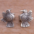Aretes de plata de ley - Aretes de plata esterlina con tema de pájaro de Perú