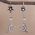 Sterling silver dangle earrings, 'Lovely Flight' - Sterling Silver Floral Bird Dangle Earrings from Peru thumbail