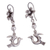 Sterling silver dangle earrings, 'Lovely Flight' - Sterling Silver Floral Bird Dangle Earrings from Peru (image 2c) thumbail