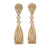 Gold plated filigree dangle earrings, 'Glistening Utopia' - Gold Plated Sterling Silver Filigree Earrings from Peru thumbail