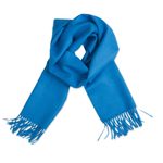 100% baby alpaca scarf, 'Azure Embrace' - 100% Baby Alpaca Azure Blue Scarf