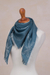 Baby alpaca and silk blend scarf, 'Dragonfly in Teal' - Baby Alpaca and Silk Blend Teal Dragonfly Reversible Scarf (image 2e) thumbail