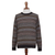 Men's 100% alpaca sweater, 'Granite' - Men's Patterned Grey and Brown 100% Alpaca Pullover Sweater thumbail