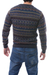Men's 100% alpaca sweater, 'Tempest' - Men's Patterned Earth Tones 100% Alpaca Pullover Sweater (image 2d) thumbail