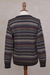 Men's 100% alpaca sweater, 'Professor' - Men's Striped and Patterned 100% Alpaca Pullover Sweater (image 2f) thumbail