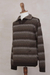 Men's 100% alpaca sweater, 'Seismic' - Men's Brown Striped 100% Alpaca Pullover Sweater (image 2h) thumbail