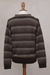 Men's 100% alpaca sweater, 'Seismic' - Men's Brown Striped 100% Alpaca Pullover Sweater (image 2i) thumbail