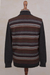 Men's 100% alpaca sweater, 'Archeology' - Men's Multi-Color Striped 100% Alpaca Pullover Sweater (image 2g) thumbail