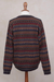 Men's 100% alpaca sweater, 'Complexity' - Men's Multi-Color Striped 100% Alpaca Pullover Sweater (image 2d) thumbail