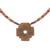 Ceramic beaded pendant necklace, 'Sun Chakana' - Chakana Cross Ceramic Beaded Pendant Necklace from Peru