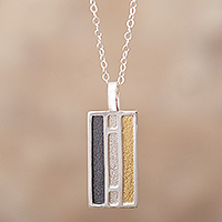 Featured review for Gold accent sterling silver pendant necklace, Window of Light