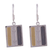 Gold accent sterling silver dangle earrings, 'Windows of Light' - Rectangular Gold Accent Silver Dangle Earrings from Peru (image 2a) thumbail