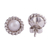 Cultured pearl stud earrings, 'Lassoed Glow' - Rope Motif Cultured Pearl Stud Earrings from Peru (image 2c) thumbail