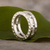 Men's sterling silver band ring, 'Gleaming Thor' - Men's Sterling Silver Band Ring from Peru thumbail