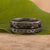 Men's sterling silver band ring, 'Dark Thor' - Men's Dark Sterling Silver Band Ring from Peru