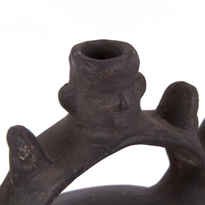 Keramisches Ziergefäß, 'Chimu Huaco'. - Keramisches Huaco-Dekorationsgefäß eines Chimu-Gefäßes