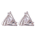 Cultured pearl stud earrings, 'Hidden Glow' - Triangular Cultured Pearl Stud Earrings from Peru thumbail