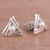 Cultured pearl stud earrings, 'Hidden Glow' - Triangular Cultured Pearl Stud Earrings from Peru (image 2b) thumbail