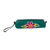 Leather case, 'Cusco Flower' - Green Leather Makeup Case with Hand Painted Flower (image 2b) thumbail