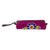Leather pencil case, 'Cusco Bloom' - Magenta Leather Pencil Case with Hand Painted Flower (image 2b) thumbail