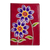 Leather passport cover, 'Lovely Traveler in Red' - Red Leather Passport Cover with Hand Painted Flowers (image 2c) thumbail