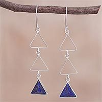 Lapis lazuli dangle earrings,