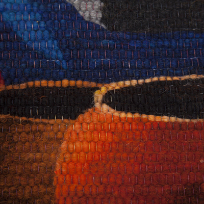 Tapiz de lana - Tapiz trio andino multicolor 100% lana
