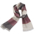 100% alpaca scarf, 'Favorite Cabernet' - 100% Alpaca Wool Dark Red Off White and Black Striped Scarf (image 2a) thumbail