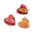 Ceramic figurines, 'Love Notes' (set of 3) - Three Floral Ceramic Heart Figurines for Notes  (image 2d) thumbail