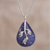 Sodalite pendant necklace, 'Stunning Leaves' - Leaf Motif Sodalite Pendant Necklace from Peru (image 2) thumbail