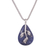 Sodalite pendant necklace, 'Stunning Leaves' - Leaf Motif Sodalite Pendant Necklace from Peru thumbail