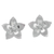 Sterling silver button earrings, 'Floral Party' - Floral Sterling Silver Button Earrings from Peru thumbail
