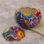 Gourd decorative box, 'Dawn's Song' - Hand-Painted Birds and Flowers Gourd Decorative Box