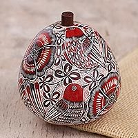 Featured review for Gourd decorative box, Redbirds Song